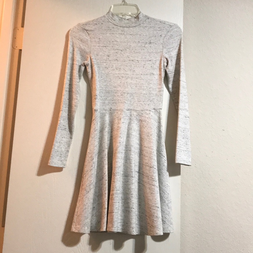 Marbled patterned flare dress
